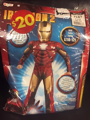 IRON MAN 2 morph suit cosplay Childs M costume NO MASK 