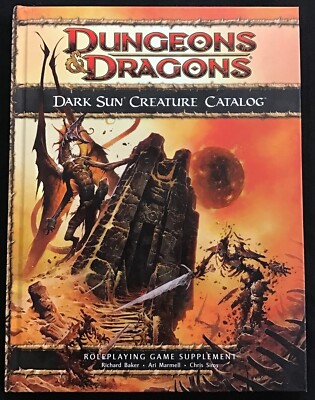 Dungeons and Dragons 4E ~ Dark Sun Creature Catalog ~ 2010 ~ New ~ OEJ