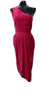 ULLA JOHNSON SILK ONE SHOULDER FUSCHIA DRESS SZ 4(XS)