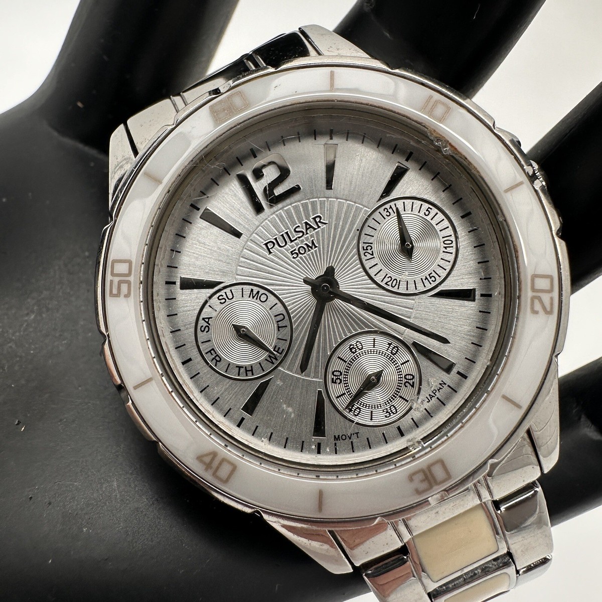 Pulsar PP6021 Ladies Chronograph Silver Dial Stainless Steel  display picture 1