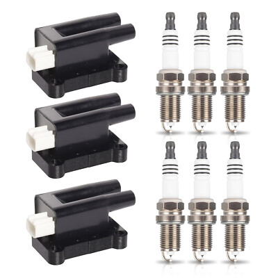 3 Ignition Coil + 6 Platinum Spark Plug For Mitsubishi Montero 3.5L V6 UF197
