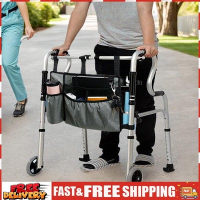 Walker Bag with Cup Holder Walker Storage Pouch Waterproof for Seniors Elderly S