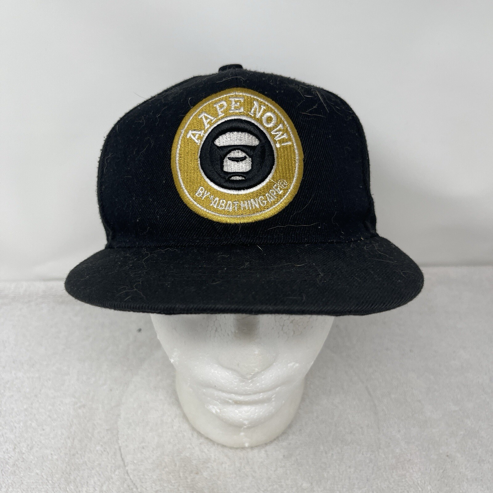 Vintage Bape Aape Now New Era Hat Black A Bathing Ape Embroidered Logo Snapback