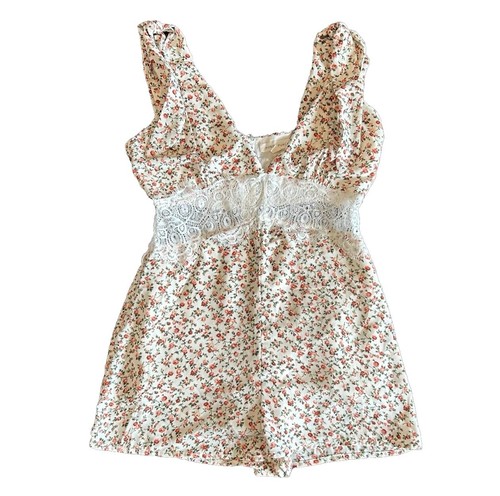 Honey Punch Lace Overlay Embroidered Maxi Romper Dress Boho Women's Size  Small | eBay
