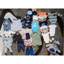 Baby Boy Clothes Bundle Spring Summer 26 pieces 0-3 mon bodysuits pants jumpsuit