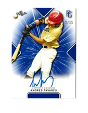 2021 ANDRES TAVARES LEAF PERFECT GAME AUTO BLUE PARALLEL ROOKIE #12/15   NEW