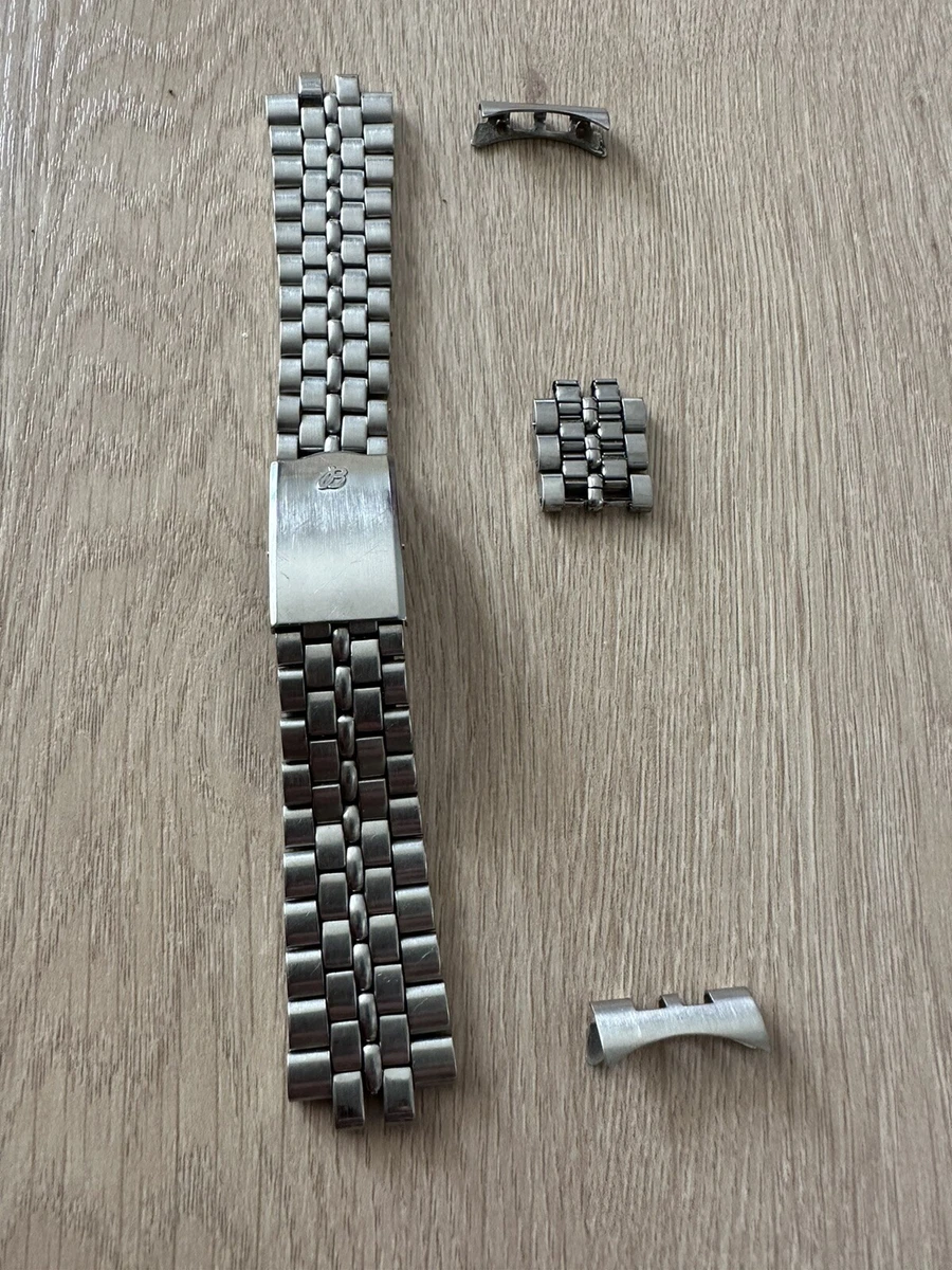 Breitling Bracelet De Montre 20mm Pluton Etc Acier Bross