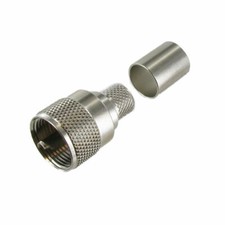 UHF Male Plug PL-259 Crimp-On Connector for RG8 Coax Cable