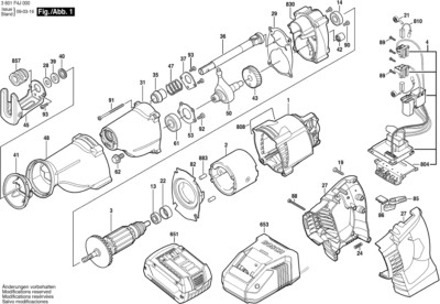 Bosch GSA 18 V-LI  Akku-Säbelsäge original Bosch Ersatzteile Liste 3601F4J000
