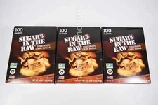 3 Sugar In The Raw TURBINADO Cane Sugar 100 Packets = 300 CT + FREE GIFT