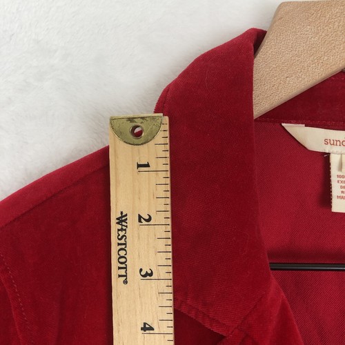 Blazer SUNDANCE 100% cotone velluto taglia 4 rosso polsino a contatto preppy vacanza accademica - Foto 6 di 13