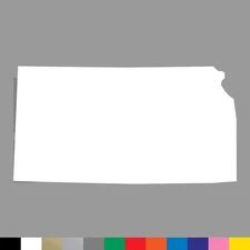 Kansas Vinyl Die Cut Decal Sticker - KS State Outline