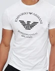 Emporio Armani Men's White T-Shirt Borgonuovo'11 ,95% Cotton,Size M*L*XL*XXL*3XL
