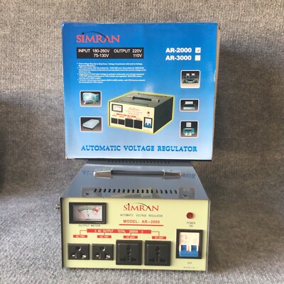Simran AR-2000 2000W Voltage Converter Stabilizer 110 220 Transformer Regulator