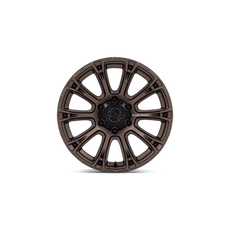 4 llantas de bronce de 20 pulgadas negras Rhino Diamondback 20x9-12 para Jeep Wrangler Foto 3 de 4