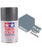 Tamiya PS-63 Bright Gun Metal Paint, 100ml Sp...