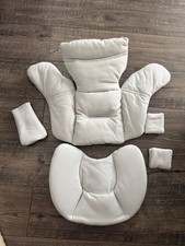 Nuna Pipa Aire Car Seat Inserts Light Gray Quilted 5 Piece GOTS Organic Cotton