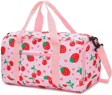 Duffle Bag for Girls Kids Overnight Bags Cute Strawberry Cherry Dance Sports