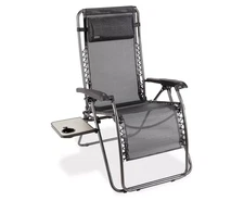 Uline S-21001 Zero Gravity Chair & Recliner Steel Tube Frame with Side Table