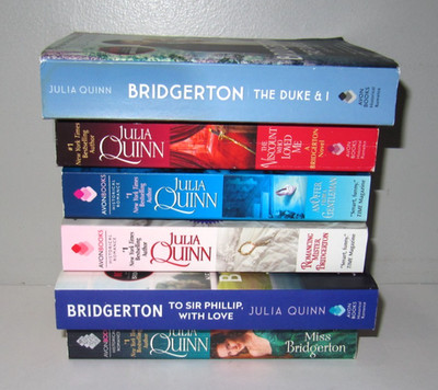 Lot of 6 Bridgerton books by Julia Quinn PB #1-5 + prequel