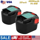 2x 12V 4.0Ah Ni-MH Battery For Ridgid 130252002,AEG B1214G,B1215R,B1220R,M1230R