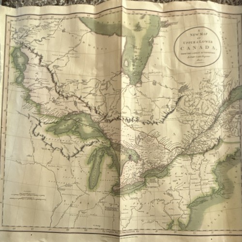 John Cary Map of Upper & Lower Canada 1807 Antique Canadian Map