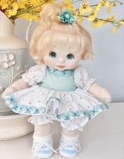 Bambola US Mattel My Child 1986🌷RESTAURATA occhi d'acqua platino topknot vestita