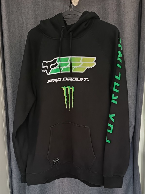 Fox Racing Men's Pro Ciruit Hoodie Black XL Graphic Print Long Sleeve