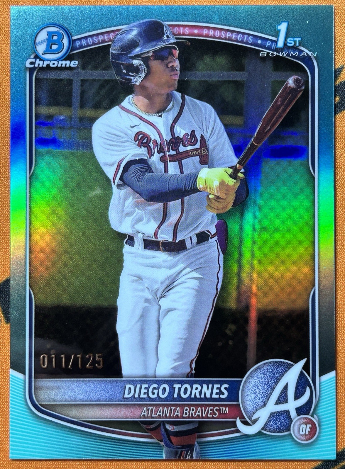 DIEGO TORNES 2025 Bowman Chrome Baseball 1st Aqua Refractor #/125