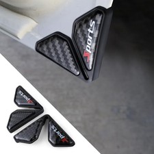 2PCS Car Door Corner Guards, Carbon Fiber Auto Front Door Edge Black Sport