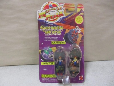 1993 Bluebird Toys Mighty Max Shrunken Heads Rok Monster and Insectoid