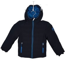 Gerry Full Zip Hooded Black Jacket with Blue Lining Kids Size XS 5-6