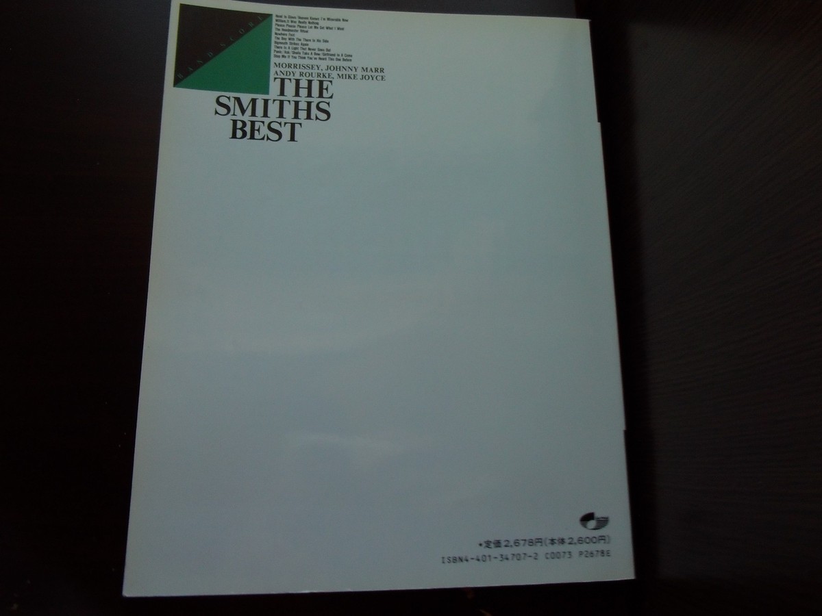 Smiths Best Japan Band Score Song Book 1993 Morrissey Johnny Marr