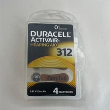 Duracell Activair Hearing Aid Batteries 312 Zinc-Air 1.45V 4 Pack