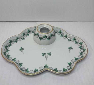 Vintage Herend Porcelain Dresser Tray Attached Inkwell 7810 Parsil No Lid