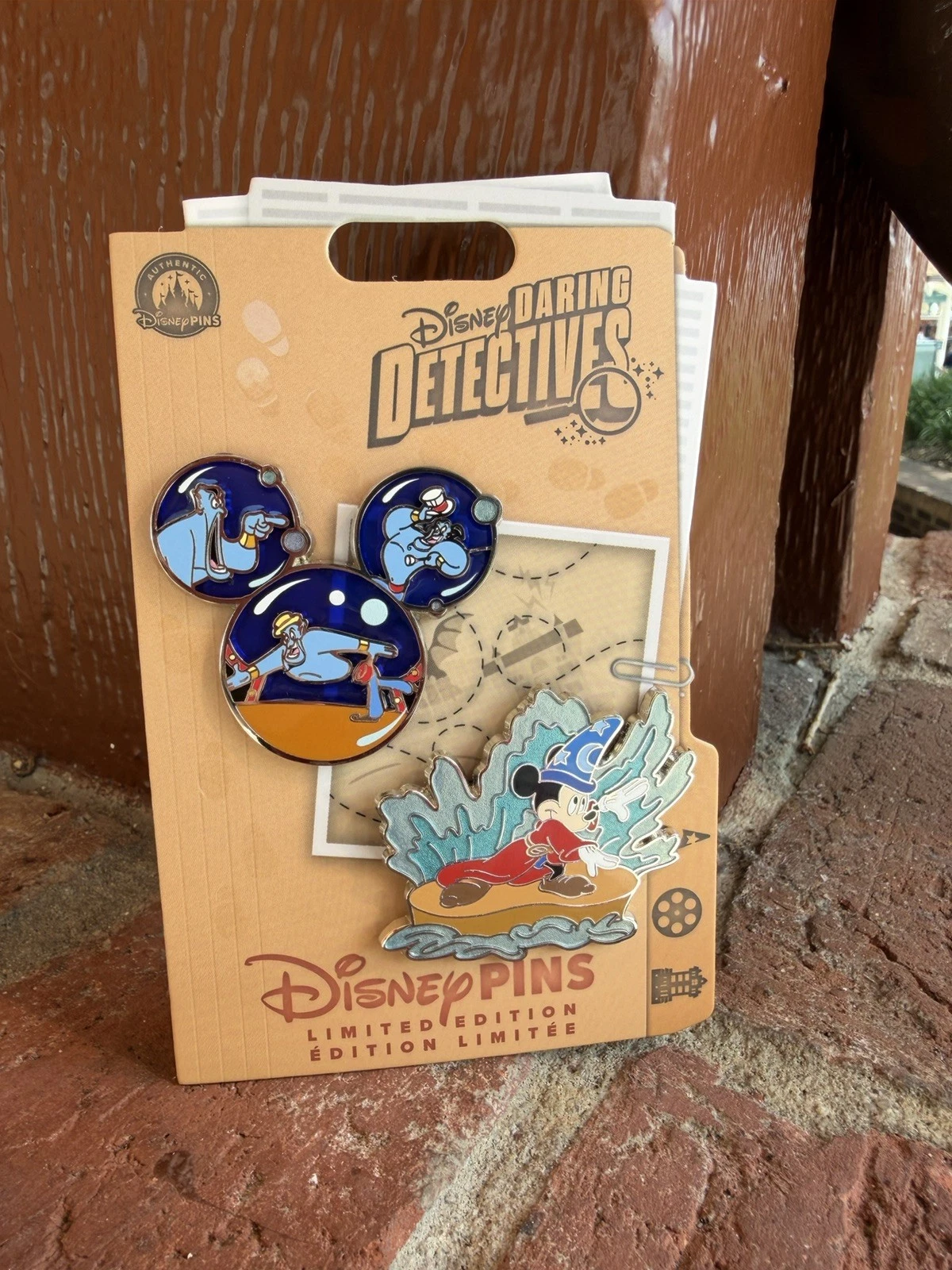2026 Disney Parks Daring Detectives Fantasmic Sorcerer Mickey LE3000 2 Pin Set