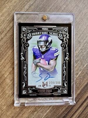 2015 Topps Museum Collection Signature Series Stefon Diggs #/300 Vikings NFL