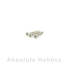 Kyosho Flat Head Screw Hex/Titanium/M4x25/3pcs - KYO1-S34025HT