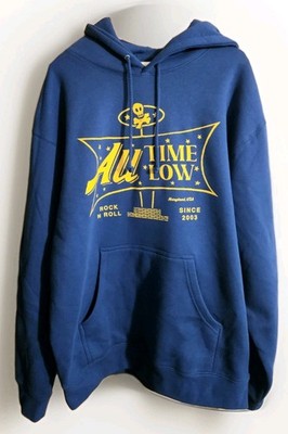 All Time Low American Rock n Roll Band Since 2003 Blue Hoodie Pullover Siz Large