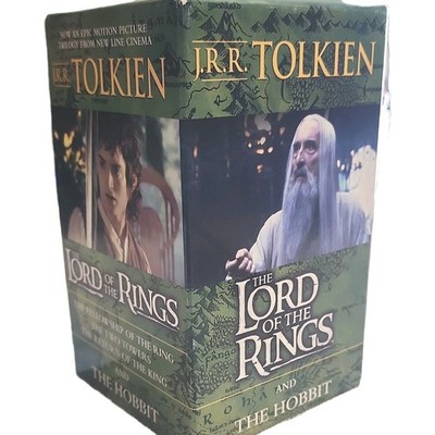 J.R.R. Tolkien Lord Of The Rings Trilogy & The Hobbit 4 Book Box Set Paperback