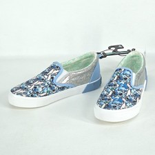 Disney Stitch Sneakers Girls 4 Slip-On All Over Print School Glitter Athleisure