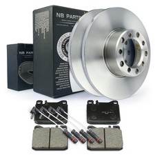 Bremsbel&auml;ge Bremsscheiben Warnkontakte vorne f&uuml;r Mercedes-Benz C123 S123 W123