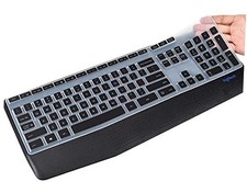 Keybord Cover Skin Compatible with Logitech MK345 Wireless Keyboard, Black