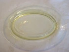 Depression Glass Yellow Serving Plate Oval Florentine Poppy Hazel Atlas