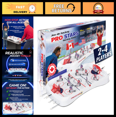 2 en 1Jeu de Table de Hockey Portable en Bois Coffret Jeux de Société 2 en 1Jeu de Table de Hockey Portable en Bois Coffret Jeux de Société