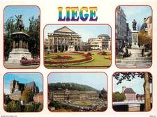 Carte Postale - Belgique - Liège - Multivues - statue de charlemagne place du th