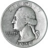 1947 D Washington Quarter 90% Silver Very Good VG Denver