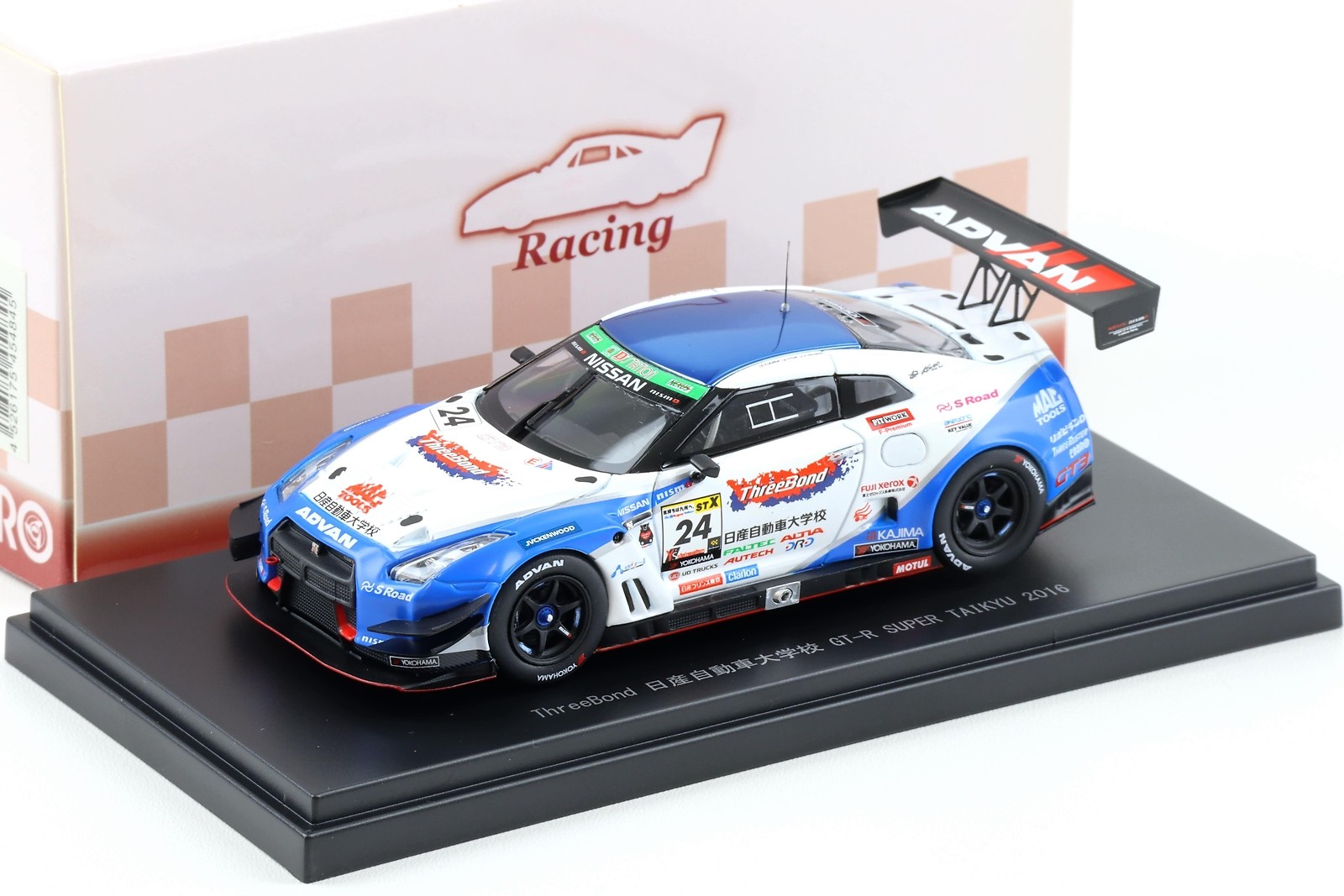1:43 Ebbro Nissan GT-R R35 Super Taikyu 2016 ThreeBond #24 Uchida