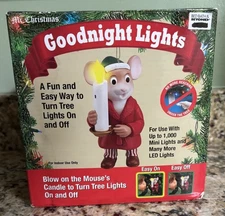 MR. Christmas Goodnight Lights Mouse Blow Off and On Candle Turn Off Tree Lights