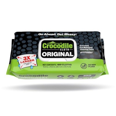 Crocodile Cloth Original Cleaning Wipes   100 100 Count (Pack of 1), White 